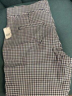 GAP Navy and White Gingham Trousers